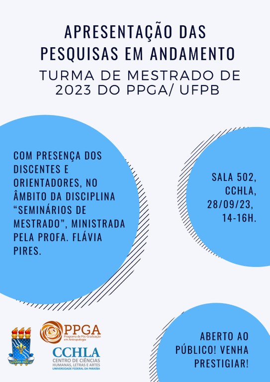 Apresentação de Pesquisas em Andamento - Turma de mestrado 2023